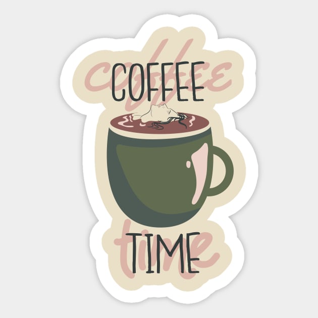 Coffee Time Sticker by LR_Collections